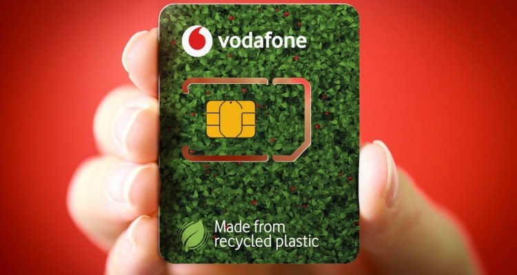 Vodafone lancia Eco-Sim, la sim card realizzata con plastica riciclata