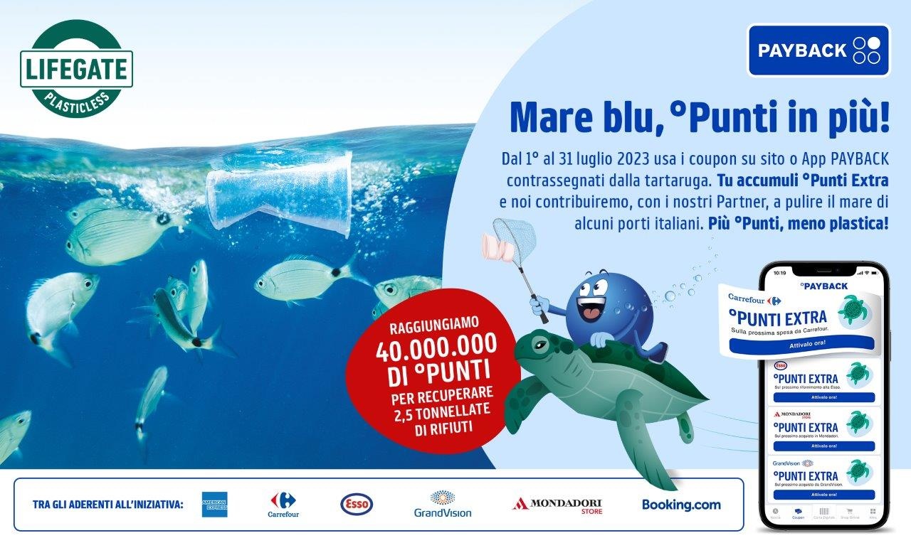 PAYBACK contribuisce alla raccolta della plastica nei mari italiani