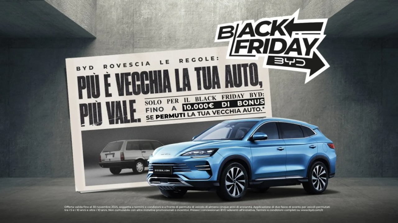 BYD lancia “Back Friday”: più è vecchia l'auto, più vale